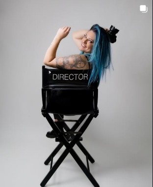 Studio director chair Instagram post